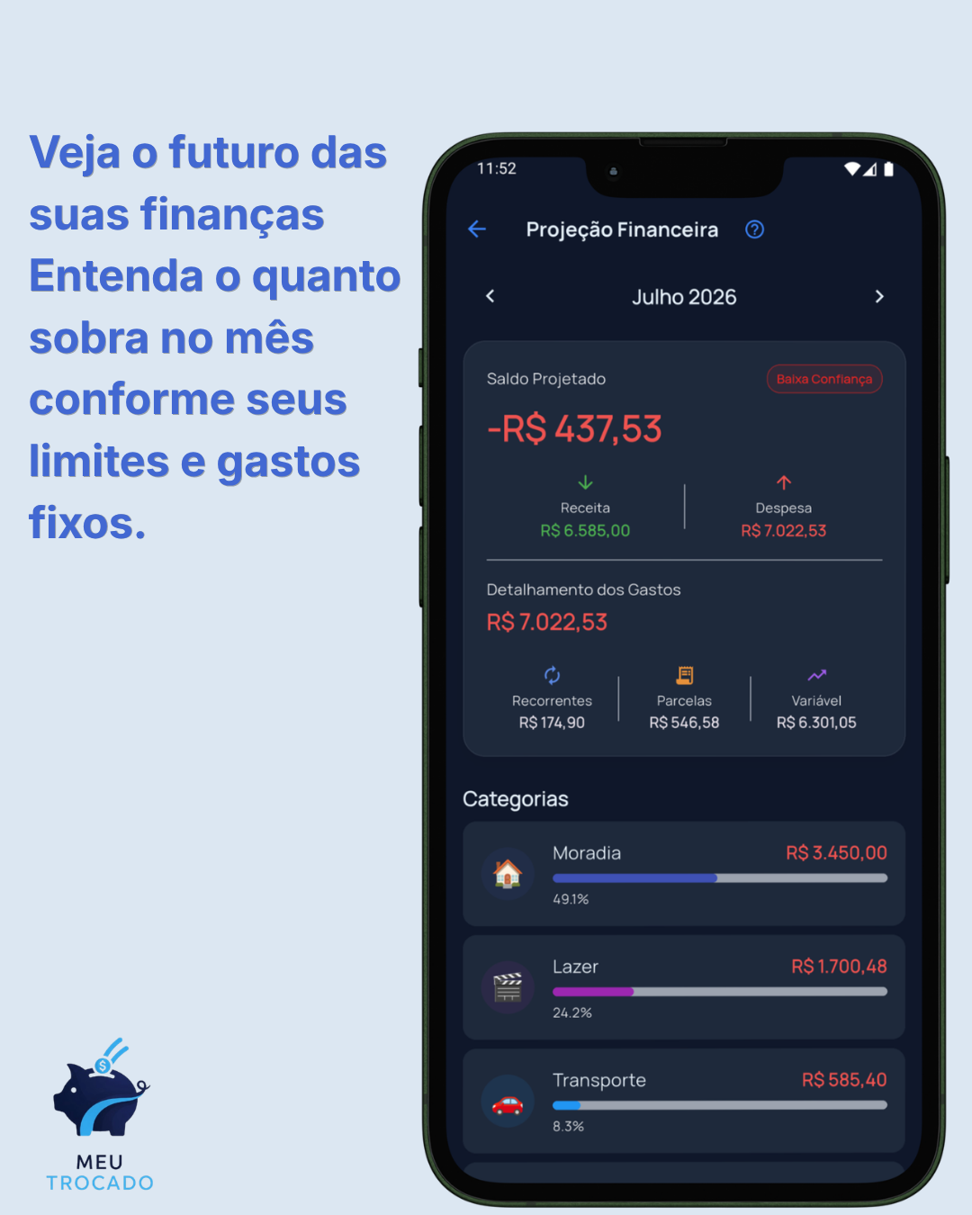 Tela 3 do aplicativo Meu Trocado