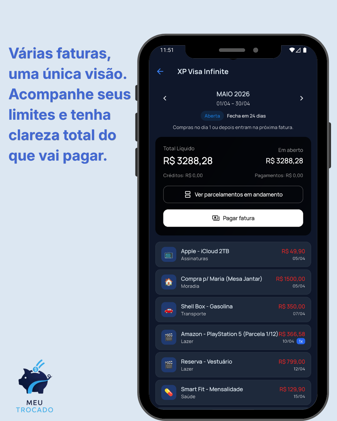 Tela 6 do aplicativo Meu Trocado