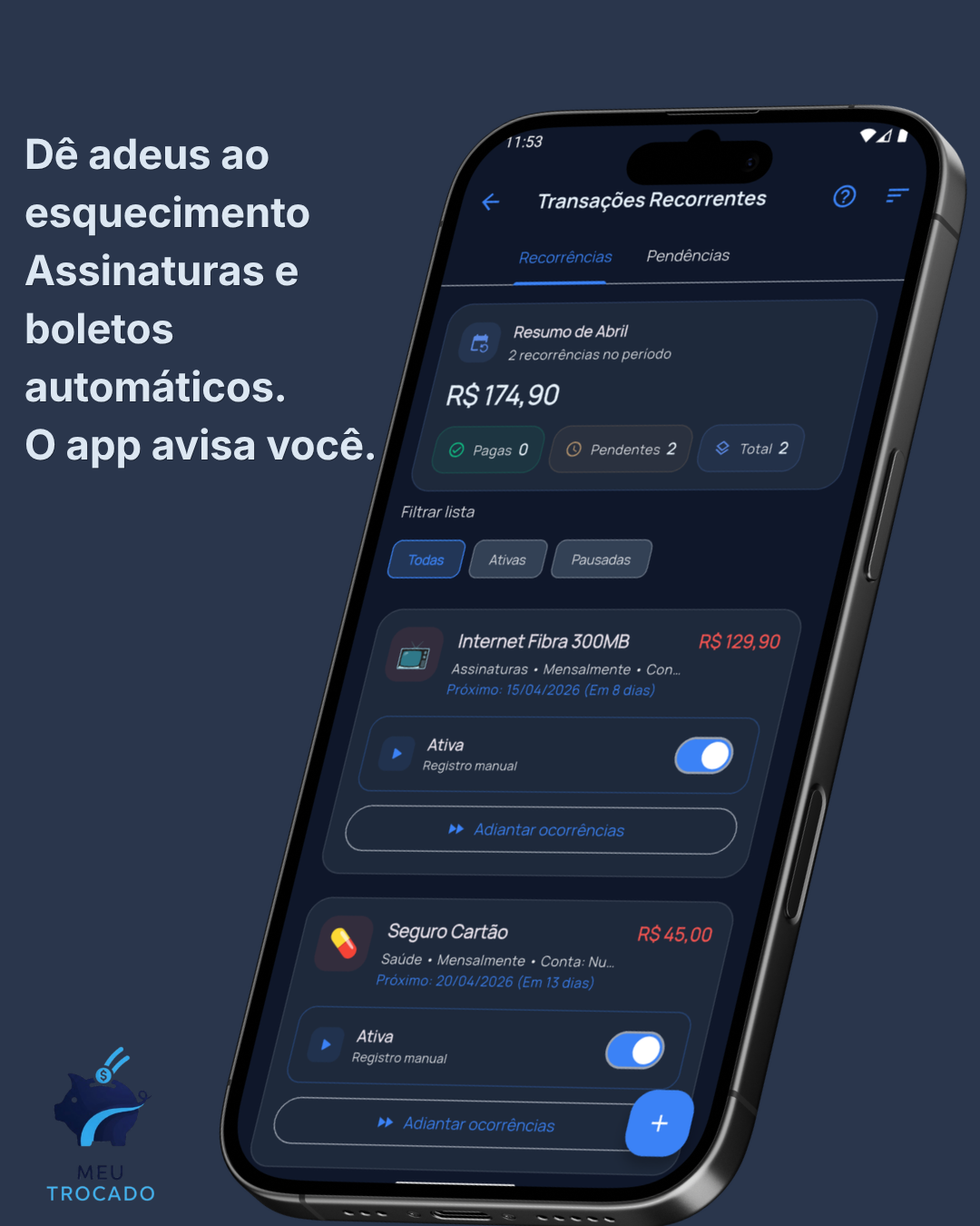 Tela 7 do aplicativo Meu Trocado